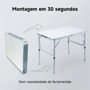 Mesa Dobrável Portátil Reforçada, Altura 120/90/60 Cm - Imagem 10