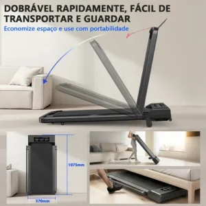 Esteira Elétrica Ergométrica Residencial Dobrável C/tela Led - Imagem 9