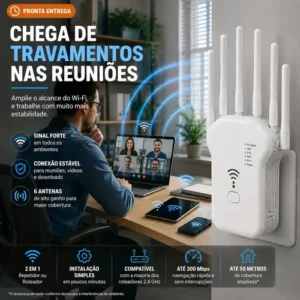 Repetidor Wifi 2.4ghz 6 Antenas Alta Estabilidade E Alcance - Imagem 2