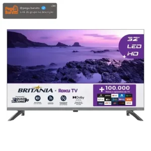 Smart Tv 32 Pol Hd Britânia B32kra Roku Tv Wi-fi Dolby Audio - Imagem 1