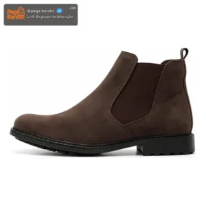 Bota Chelsea Masculina Camurça Casual Confortável Cano Curto - Imagem 1