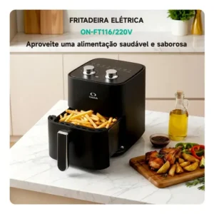 Fritadeira Elétrica Air Fry Onistek de 3,5 L Preta - Imagem 6