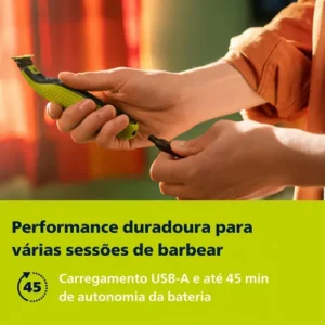 Barbeador e Aparador Elétrico Philips OneBlade para Rosto & Corpo Sem Fio e À Prova D'Água - QP2824/10 - Imagem 8