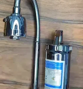 Torneira com Filtro para Cozinha Bica Flexível Móvel Em Abs Carbon Block Purificador De Agua Com Refil Instalado Registro 1/4 de Volta Gourmet Parede Luxo Chuveirinho 2 Modos de Jatos - Imagem 22