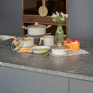 Conjunto De 5 Panelas Gris Brinox Ceramic Life Easy Cinza - Imagem 2