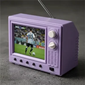 Mini Tv Portátil Retrô, Tela Usb Hd Recarregável De 2,4. - Imagem 9