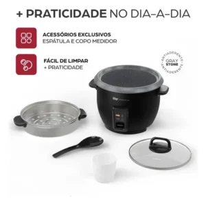 Panela Elétrica De Arroz Wap Wrc1000 2 Em 1 Gray Stone 127V - Imagem 5