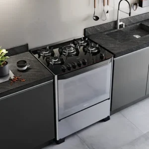 Fogão 5 Bocas Dako Magister Style Com Frente Espelhada Mesa de Vidro e Tripla Chama Bivolt - Imagem 7