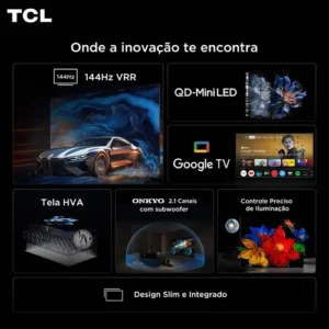 Smart Tv Tcl 98 Qled Mini Led 4k P8l Wifi Bluetooth 98p8l - Imagem 5
