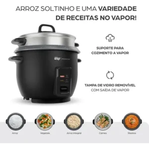 Panela Elétrica De Arroz Wap Wrc1000 2 Em 1 Gray Stone 127V - Imagem 3
