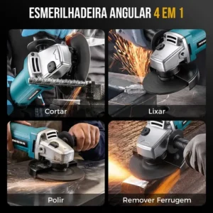 Esmerilhadeira Lixadeira 220v Angular 115mm 11000rpm - Imagem 4