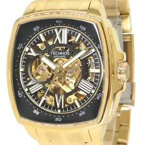 Relógio Technos Automático Masculino Dourado G3265ai1p Dourado Preto - Imagem 7