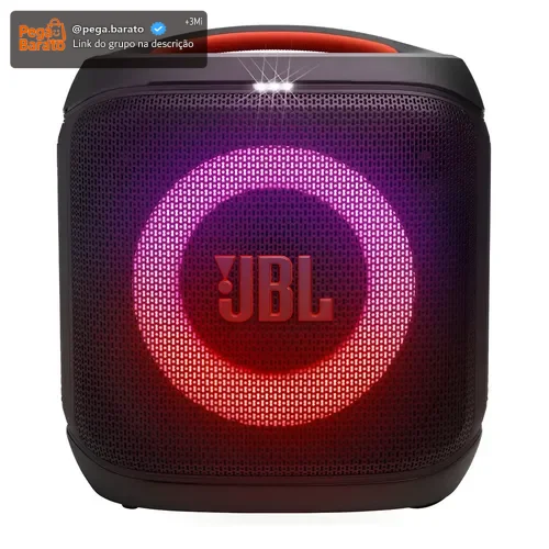 Caixa De Som Jbl Encore 2 C/ Entrada Microfone Show De Luzes Preto