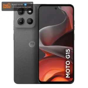 Smartphone Motorola Moto G15 - 256gb 12gb (4gb Ram+8gb Ram Boost) E Camera 50mp Com Ai E Night Vision Bateria De 5200 Mah Tela Fhd+ 6.7 Com Superbrilho Nfc - Grafite - Imagem 1