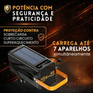 Carregador Portátil Power Bank Solar Turbo 50.000mah Rápido - Imagem 3