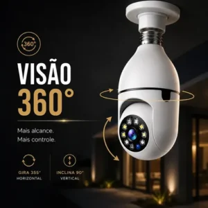 Câmera de Segurança Lâmpada Techfun Wi-Fi PTZ 1080p com Visão Noturna e Áudio Duplo - Imagem 2