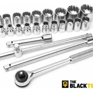 Jogo Kit de Ferramentas Manuais Chave Catraca 1/2 8 a 32mm BCS022 The Black Tools Cor Amarelo - Imagem 7