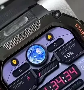 Smartwatch Relógio Inteligente Gps Chamadas Bluetooth Novante Masculino Feminino Moda Esportivo Digital Preto Ipx8 Água Tela Hd 1.83 480mah Android Ios Notificações Instantâneas Com Lanterna Bússola - Imagem 2