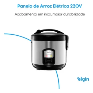 Panela de Arroz Elétrica Elgin 5 Xícaras 1 Litro 400W - Imagem 3