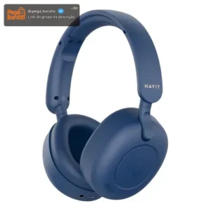 Headphone Havit H655bt Anc Hibrido Bluetooth 5.3 Multiponto Cor Azul - Imagem 1