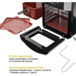 Air Fryer Kitchen Art 16l 4 Em 1 Com Espeto Rotisserie 110v - Imagem 7