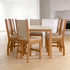 Kit 6 Cadeiras Estofadas Reforçadas Para Mesa Sala De Jantar - Blue Moby - Imagem 2
