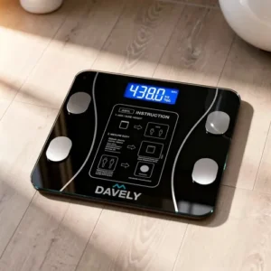 Balança Digital Bioimpedância Bluetooth Corporal Aparelho Alta Capacidade Balança De Banheiro Academia App Para Android E Para Ios Cor Preto Marca Davely - Imagem 8
