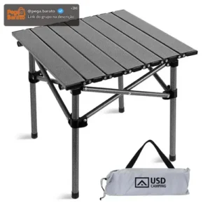 Mesa Camping Dobrável Portátil Alumínio Praia Acampamento Camping Churrasco - Imagem 1