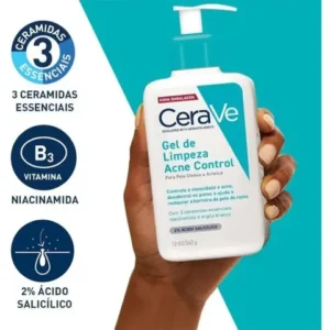 Gel De Limpeza Acne Control Para Pele Oleosa 340g Cerave - Imagem 4