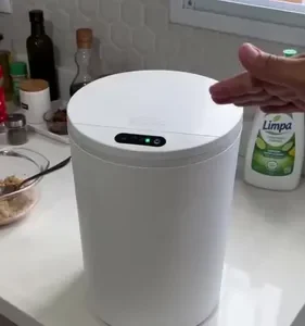 Lixeira Automática Sensor Recarregável Escritório usb 16 L - Imagem 2