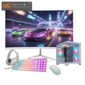 Pc Gamer Aquario I7 16gb Ram Ssd 480 Gt730 Tela 23 - Branco - Imagem 1