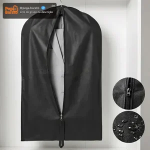 Capa De Terno Impermeavel C Zíper Proteçao Antimofo P Roupas - Imagem 1