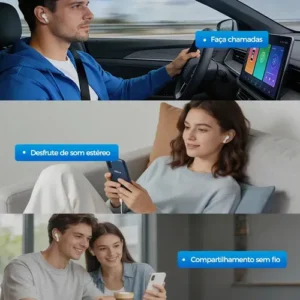 Fone De Ouvido Sem Fio Eletro mex J-87pro Tws Bluetooth 6.0, 40 Horas De Reprodução, à prova d'água IPX8, Com Microfone, Para TV, Smartphone, Laptop, Computador E Esportes Branco - Imagem 9