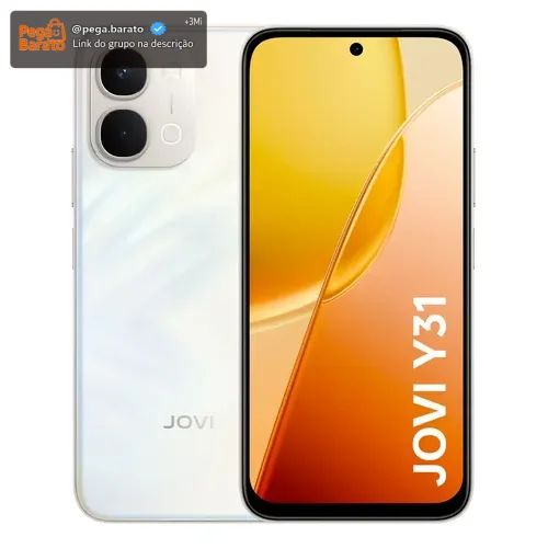 Smartphone Jovi Y31 256gb 8+8gb Ram Câmera 50mp Bateria 7200mah - Branco Lírio