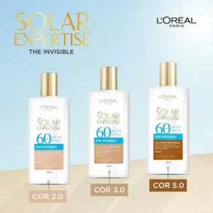 Protetor Solar Facial FPS 60, Textura Aquosa Ultraleve, Proteção Avançada Anti-Idade, Cor 2.0, Expertise The Invisible L’Oréal Paris Solar 40g - Imagem 10
