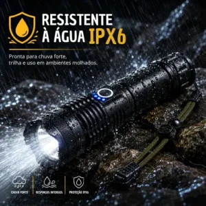 Lanterna Tática Militar T9 Mais Forte Do Mundo Potente Led Recarregável - Imagem 7