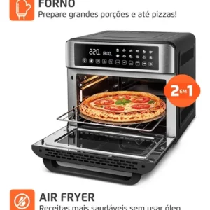 Fritadeira Air Fryer Forno Oven Digital 25 Litros Mondial Preto AFO-25L-BI 127V - Imagem 4