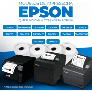 Bobina Térmica 80mm X 30m 48g Fosco Directpel Impressora Epson Tm T20x 14 Unid - Imagem 6