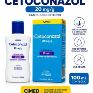 Kit 2 Shampo Cetoconazol Caspa Dermatite Seborreica 100ml - Imagem 2