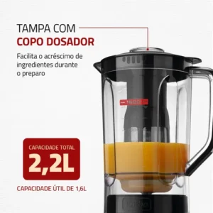 Liquidificador Turbo Power Mondial 550W - L-99 FB - Imagem 6