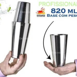 Coqueteleira Boston 820 Ml Peso + Mini Tin Inox Profissional - Imagem 2