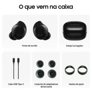 Samsung Galaxy Buds Core, Fone de Ouvido, sem fio, cancelamento de ruído, interprete inteligente Preto - Imagem 2