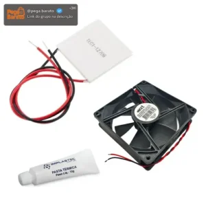 Kit Pastilha Placa Peltier, Cooler E Pasta Térmica Universal - Imagem 1