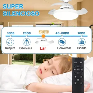 Ventilador De Teto Fansvento Com Luz 30cm Controle Remoto - Imagem 6