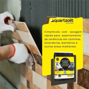Argamassa Para Cerâmicas Quartzolit Cimentcola 20kg - Imagem 4