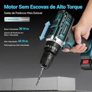 Parafusadeira Furadeira De Impacto Profissional Sem Fio 48v - Imagem 4