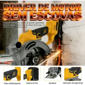 Pro Kit Serra Circular 48v Brushless 60000mah 1800w 7000rpm - Imagem 5