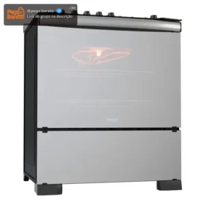 Fogão 5 Bocas Dako Diplomata Glass Style com Frente Espelhada Mesa de Vidro e Grill com Timer e Tripla Chama Bivolt - Imagem 1