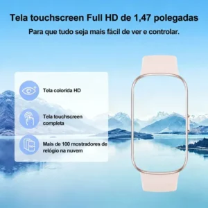 Relógio Academia Rosa Relógio Para Academia Rosa Smartwatch Esportivo, Resistente À Água, Monitoramento Cardíaco E Sono, Bateria Duradoura Para Treinos E Rotina Diária - Imagem 7