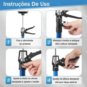 Kit 2 Peças Haste Suporte Telescópica Ferramenta 50-115cm - Imagem 10